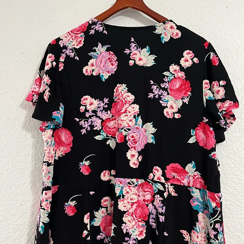 Torrid Floral Gauze Lace Up Skater Dress - Picture 11 of 15